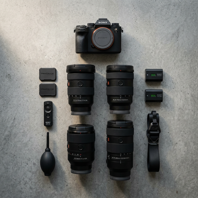 プロフェッショナルなカメラ機材